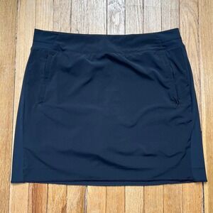Athleta Brooklyn Skort Black Lined Pickleball Golf Tennis Stretch Womens Size 16